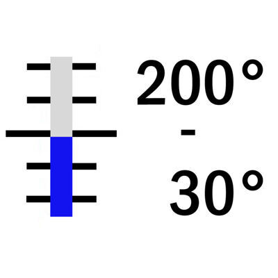 +30° +200° C / 0.5°, 415 mm