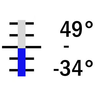 -34° +49° C / 0.5°, 300 mm