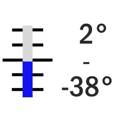 -38° +2° C / 0.1°, 401 mm