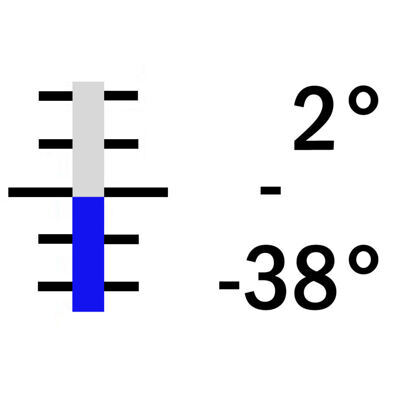 -38° +2° C / 0.1°, 395 mm