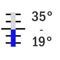 +19° +35° C / 0.02°, 610 mm