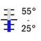 +25° +55° C / 0.1° (0°), 401 mm