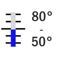 +50° +80° C / 0.1° (0°), 401 mm