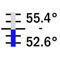+52.6° +55.4° C / 0.05° (0°), 320 mm